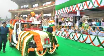 ਹਰਿਆਣਾ ਦੇ ਮੁੱਖ ਮੰਤਰੀ ਨਾਇਬ ਸਿੰਘ ਸੈਣੀ ਨੇ ਅੱਜ 79ਵੇਂ ਆਜ਼ਾਦੀ ਦਿਵਸ ਸਮਾਗਮ ਵਿੱਚ ਰਾਸ਼ਟਰੀ ਝੰਡਾ ਲਹਿਰਾਇਆ